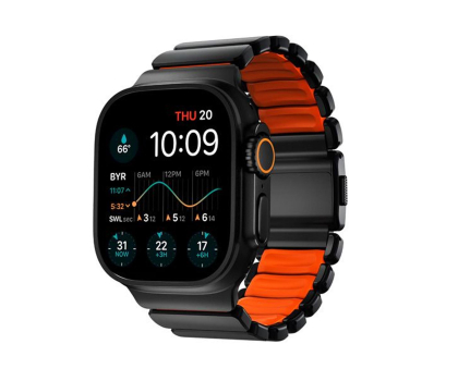 Pasek i akcesoria do zegarków Nomad Stratos Band FKM Apple Watch 45/46/49mm black titanium